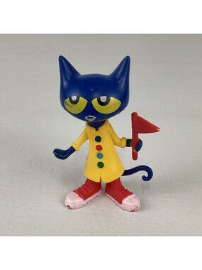 Pete The Cat 3" PVC Figure Topper Yellow Raincoat Character PhatMojo 2010 Toy